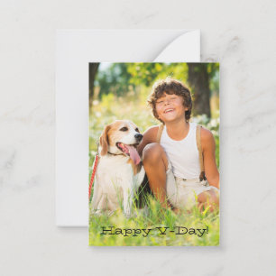 Happy V-Day-Klassenzimmer Valentine Foto-Karten Mitteilungskarte