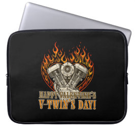 Happy V-Twin’s Day, Anti Valentine, Chopper Lovers Laptopschutzhülle