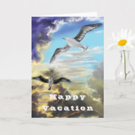 Happy Vacation Card Gefühl Die Freiheit Karte (Kleine Pflanze)