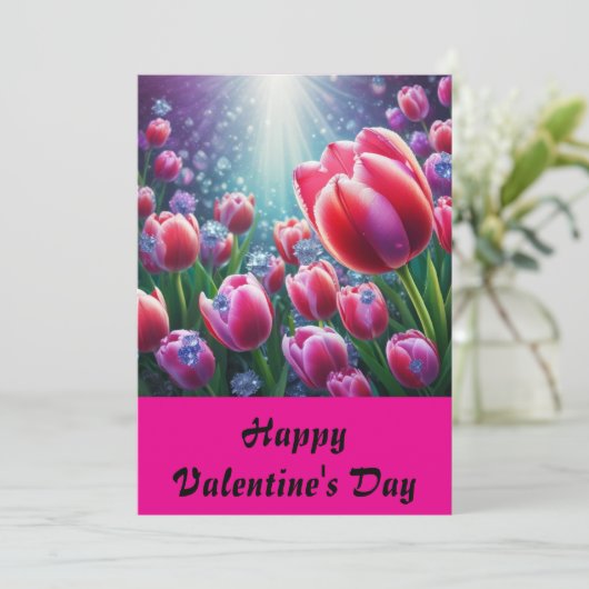 Happy Valentine 4 Feiertagskarte (Stehend Vorderseite)