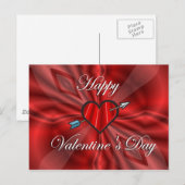 Happy Valentine&apos Day Feiertagspostkarte (Vorne/Hinten)