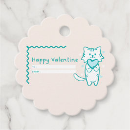 Happy Valentine Aquamarin Kitty Geschenkanhänger