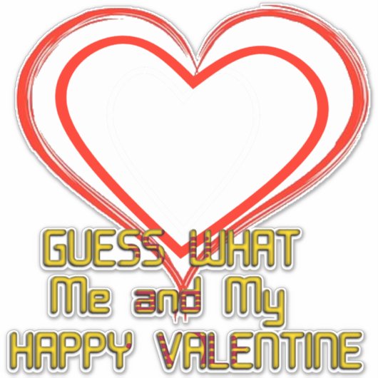 Happy Valentine Aufkleber (Vorderseite)