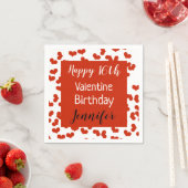Happy Valentine Birthday Party Serviette (Beispiel)