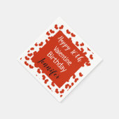 Happy Valentine Birthday Party Serviette (Ecke)