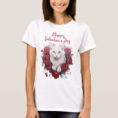 Happy Valentine Cat Design, Cat T - Shirt (Vorderseite)