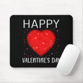 Happy Valentine Colorful Confetti Heart Men Women Mousepad (Mit Mouse)