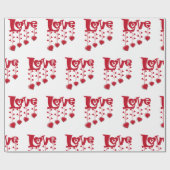 HAPPY VALENTINE DAY 2024 LIEBE ROTES HERZ GESCHENKPAPIER (Flach)