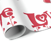 HAPPY VALENTINE DAY 2024 LIEBE ROTES HERZ GESCHENKPAPIER (Rolleneckpunkt)