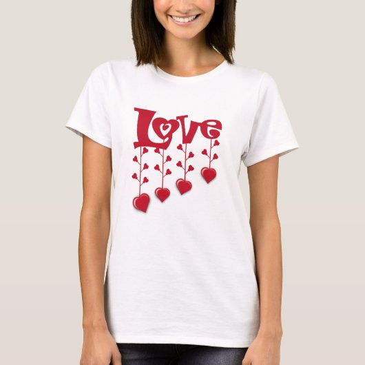 HAPPY VALENTINE DAY 2024 LIEBE ROTES HERZ T-Shirt (Vorderseite)