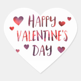 Happy Valentine Day Bokeh Herz-Aufkleber