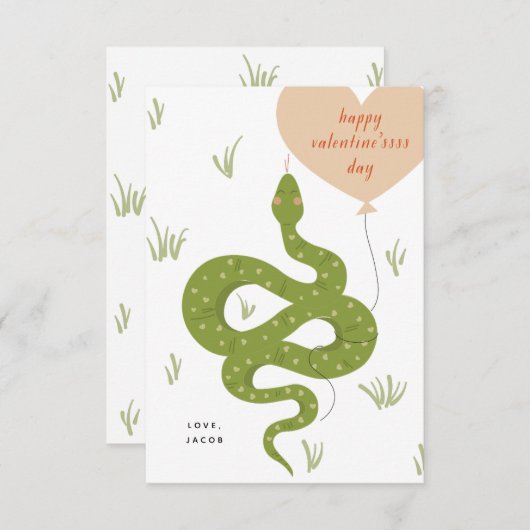 Happy Valentine Day Card weiß Einladung (Vorne/Hinten)