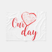 Happy Valentine Day Fleecedecke (Vorderseite (Horizontal))