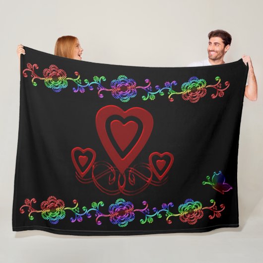 HAPPY VALENTINE DAY FLEECEDECKE (Beispiel)