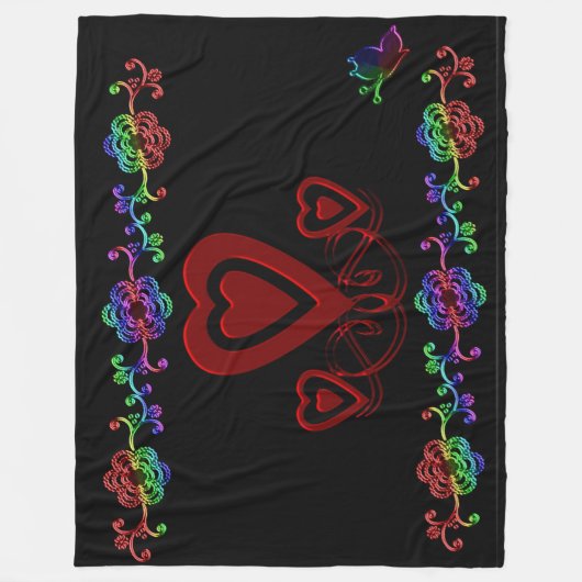 HAPPY VALENTINE DAY FLEECEDECKE (Vorderseite)