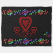 HAPPY VALENTINE DAY FLEECEDECKE (Vorderseite (Horizontal))