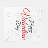 Happy Valentine Day Fleecedecke (Vorderseite (Horizontal))