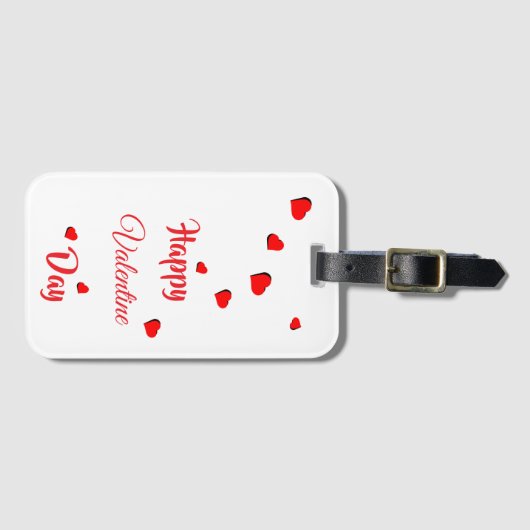 Happy Valentine Day Gepäckanhänger (Vorderseite (Horizontal))