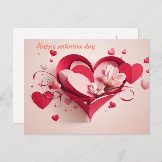 Happy valentine Day-Geschenkkarte Postkarte (Vorne/Hinten)