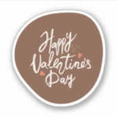 Happy valentine day, Liebe Scracker Aufkleber (Vorderseite)