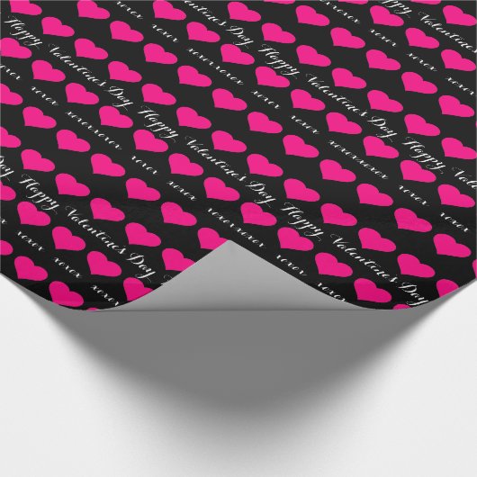 Happy Valentine Day - mit rosa Herzinfarkt Geschenkpapier (Ecke)