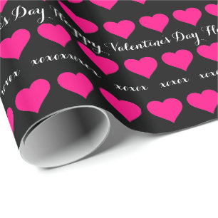 Happy Valentine Day - mit rosa Herzinfarkt Geschenkpapier