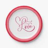 Happy Valentine Day Pappteller (Vorderseite)