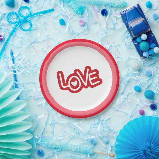 Happy Valentine Day Pappteller (Party)