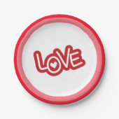 Happy Valentine Day Pappteller (Vorderseite)