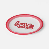 Happy Valentine Day Pappteller (Schrägansicht)