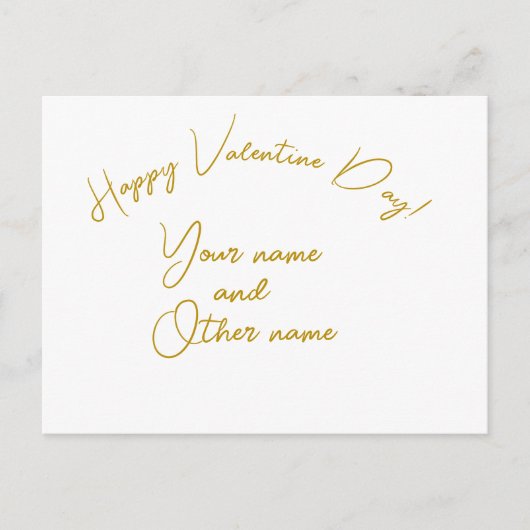 Happy Valentine Day Postkarte (Vorderseite)