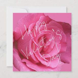 Happy Valentine Day Rosa Rosa Blumen Romantischer Feiertagskarte