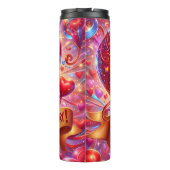 Happy Valentine Day Smiling Heart Thermosbecher (Rückseite)