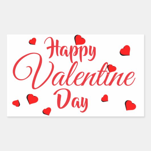 Happy Valentine Day Sticker (Vorderseite)
