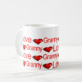Happy Valentine Day Tasse Liebe Granny Hearts (Vorderseite Links)