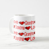 Happy Valentine Day Tasse Liebe Oma Hearts (Vorderseite Links)
