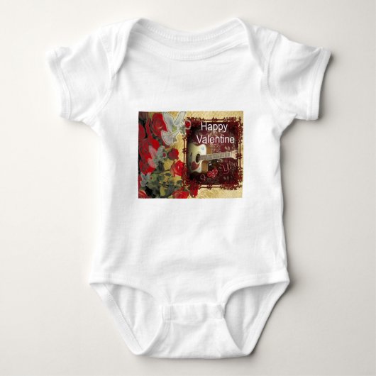 Happy Valentine Day Tunes in meinem Herzen Baby Strampler (Vorderseite)