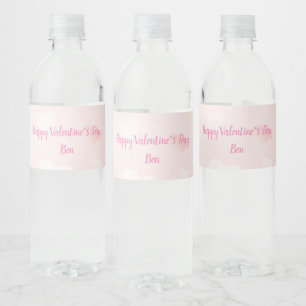 Happy Valentine Day Water Flasche Label Wasserflaschenetikett