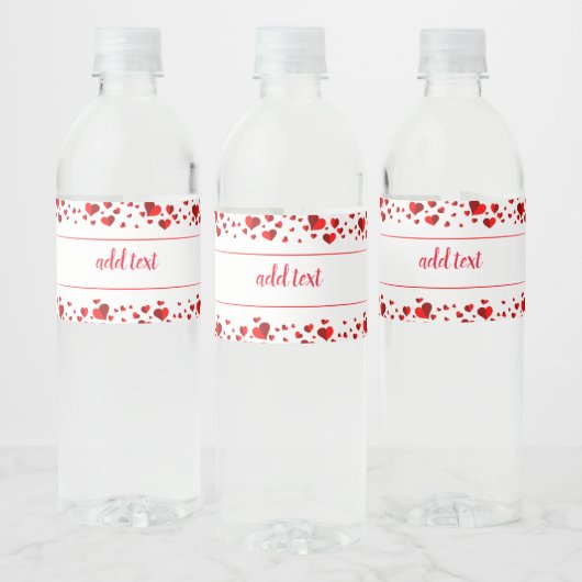 Happy Valentine Day Water Flasche Label Wasserflaschenetikett (Flaschen)