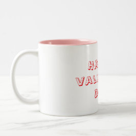 Happy valentine day whit &pink Mug Zweifarbige Tasse