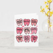 Happy Valentine Dental Dentiste Teeth Tooth Funny Karte (Gelbe Blume)