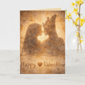 Happy Valentine Egyptian Shadow Art Romantic Karte (Gelbe Blume)