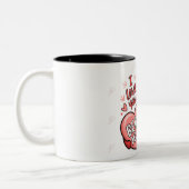 Happy Valentine Erdbeere Liebe Tasse (Links)