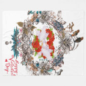 Happy valentine fleecedecke (Vorderseite (Horizontal))