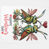 Happy valentine fleecedecke (Vorderseite (Horizontal))