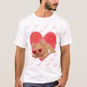 Happy Valentine | French Bulldog T-Shirt (Vorderseite)