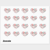 Happy Valentine Funny Niedlich Stickers Illustrati (Blatt)