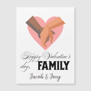 Happy valentine für den Namen der Familie Magnetkarte