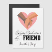 Happy valentine für Freund personalize Name Magnetkarte (Vorne/Hinten)