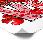 Happy Valentine Gnome Heart Valentine's Day Couple Poster (Ecke)